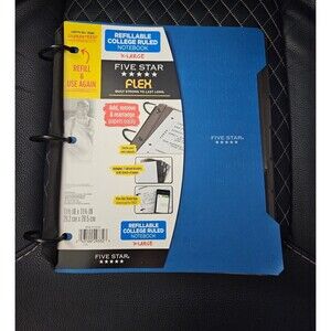 Five Star Flex X-Large Refillable Notebook Binder - Blue College Ruled
